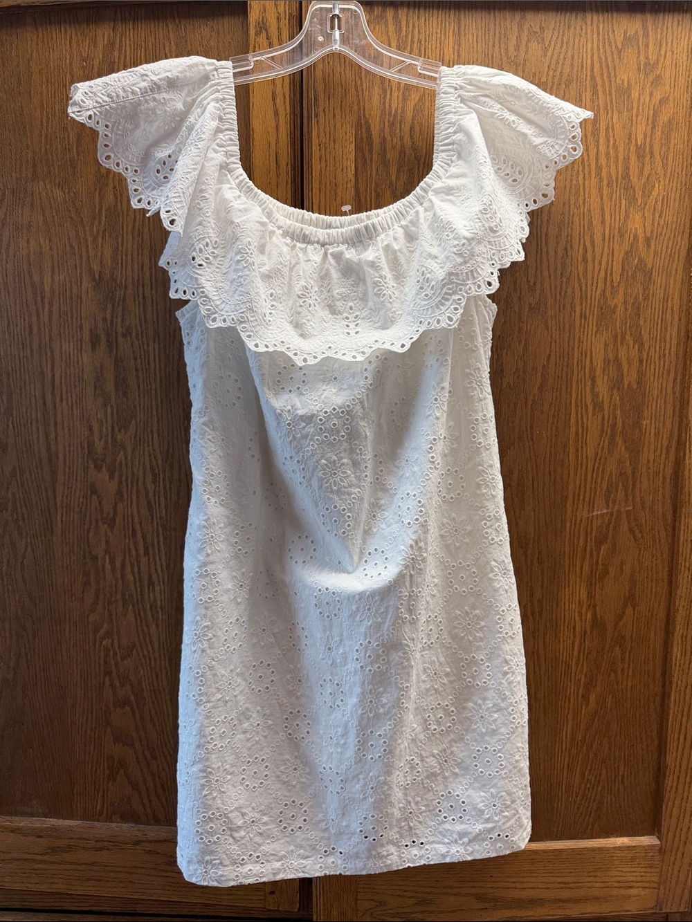 NWT- Tommy Bahama - Harbour White Eyelet Off-Shoulder Cotton Dress